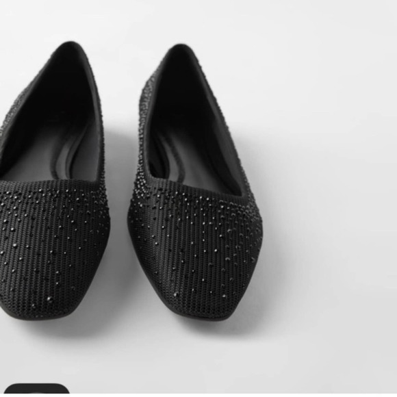 Zara Shoes - Zara Black Sparkly Ballet Flats Size 8 US 39 EUR